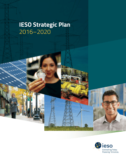 IESO Strategic Plan 2016