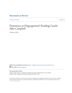 Deterrence or Disgorgement? Reading Ciraolo After Campbell