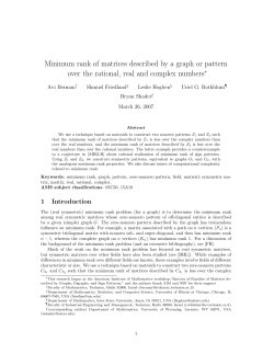 Minimum rank of matrices described by a graph or pattern over the