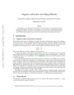 Negative refraction and tiling billiards
