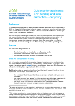 Guidance for applicants - Scottish Natural Heritage