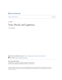 Taxes, Morals, and Legitimacy