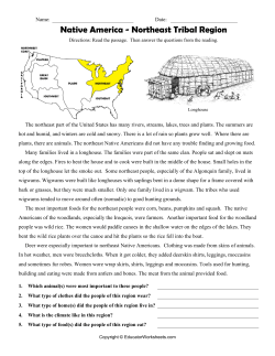 Native America - Northeast Tribal Region