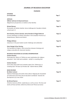 Journal of Religious Education 61(1)