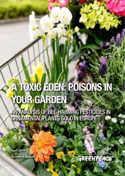 A toxic Eden: Poisons in your garden | Greenpeace