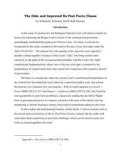 The Olde and Improved Ex Post Facto Clause