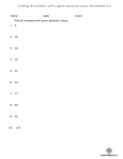 Finding all numbers with a given absolute value