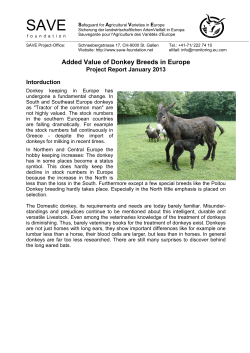 Added Value of Donkey Breeds in Europe - Agrobiodiversity-Net