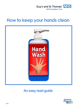 How to keep your hands clean &ndash; an easy read guide