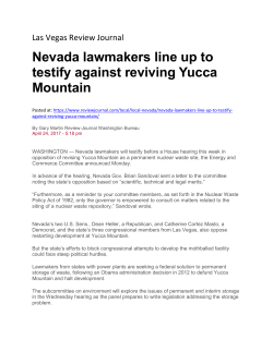 Nevada lawmakers line up to testify against reviving Yucca Mountain