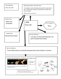 Food web - Missouri State University