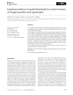 Empirical evidence of spatial thresholds to control invasion of fungal