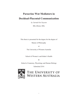 D Pa Decidu aracrin ual-Pl ne Wn lacenta nt Med al Com diators