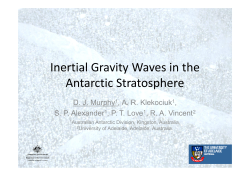 Inertial Gravity Waves in the Antarctic Stratosphere