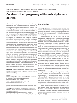 Cervico-isthmic pregnancy with cervical placenta accreta
