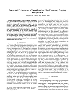 Design and Performance of Insect Inspired High Frequency