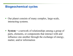 to get the Biogeochemical Cycles Lectures