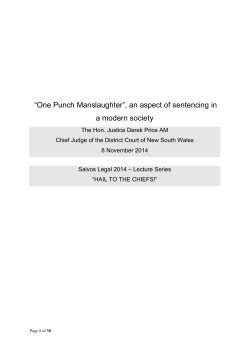 One Punch Manslaughter