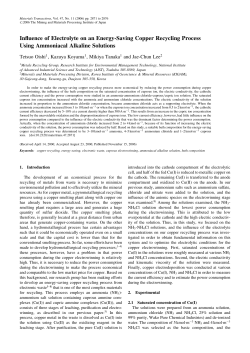 Influence of Electrolyte on an Energy