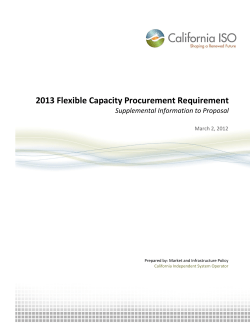 2013 Flexible Capacity Procurement Requirement