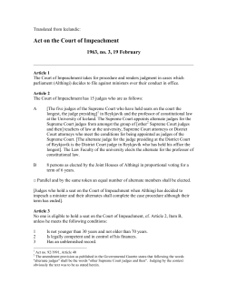 Act on the Court of Impeachment