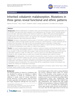 Inherited cobalamin malabsorption. Mutations in three genes reveal