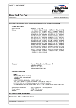 Diesel No. 2 Test Fuel - Chevron Phillips Chemical