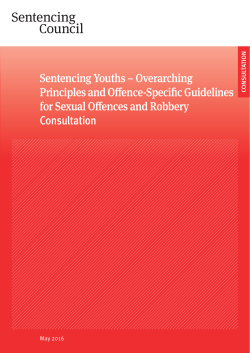 Sentencing Youths – Overarching Principles