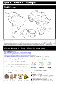 Quiz K &ndash; Grade 3 Ethiopia