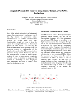 Integrated Circuit FM Receiver using Bipolar Linear Array
