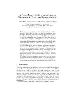 A Formal Framework for e-barter based on Microeconomic Theory