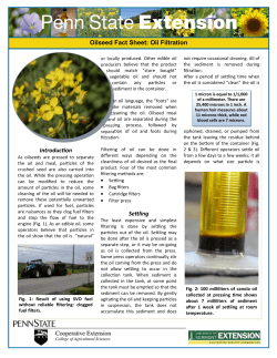 Oil Filtering Fact Sheet - Sustainable Agriculture Research and
