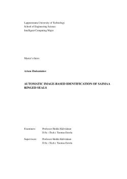 Automatic image-based identification of Saimaa ringed seals