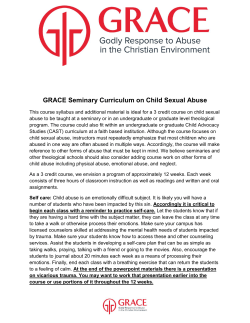 GRACE Seminary Curriculum on Child Sexual Abuse