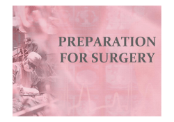 Preparing the patient for surgery
