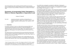 Economics of Incorporating Public Participation in Efforts to