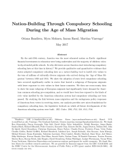 Nation-Building Through Compulsory Schooling During the