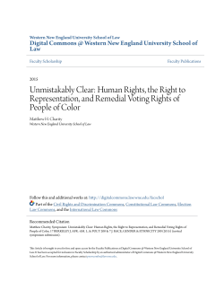 Unmistakably Clear: Human Rights, the Right to Representation