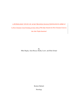 A PETROLOGIC STUDY OF AFAR TRIANGLE