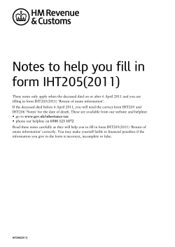 IHT206(2011) - Notes to help you fill in form IHT205
