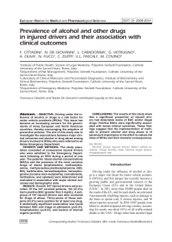 Alcohol and other drugs in injured drivers