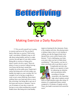 Making Exercise a Daily Routine