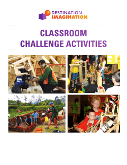 classroom challenge activities - Washington Destination Imagination