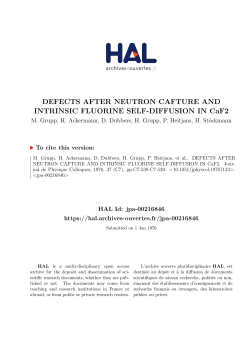 DEFECTS AFTER NEUTRON CAFTURE AND INTRINSIC