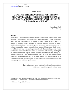 gender in children`s books written for military families