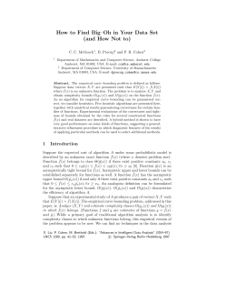 How to Find Big&ndash;Oh in Your Data Set (and How Not to)