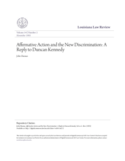 Affirmative Action and the New Discrimination