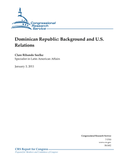 Dominican Republic: Background and U.S. Relations [January 3