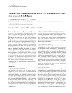 Allometry and evaluation of in situ optical LAI determination in Scots