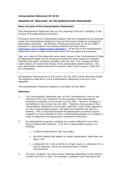 meaning of &ldquo;building&rdquo; in the depreciation rules